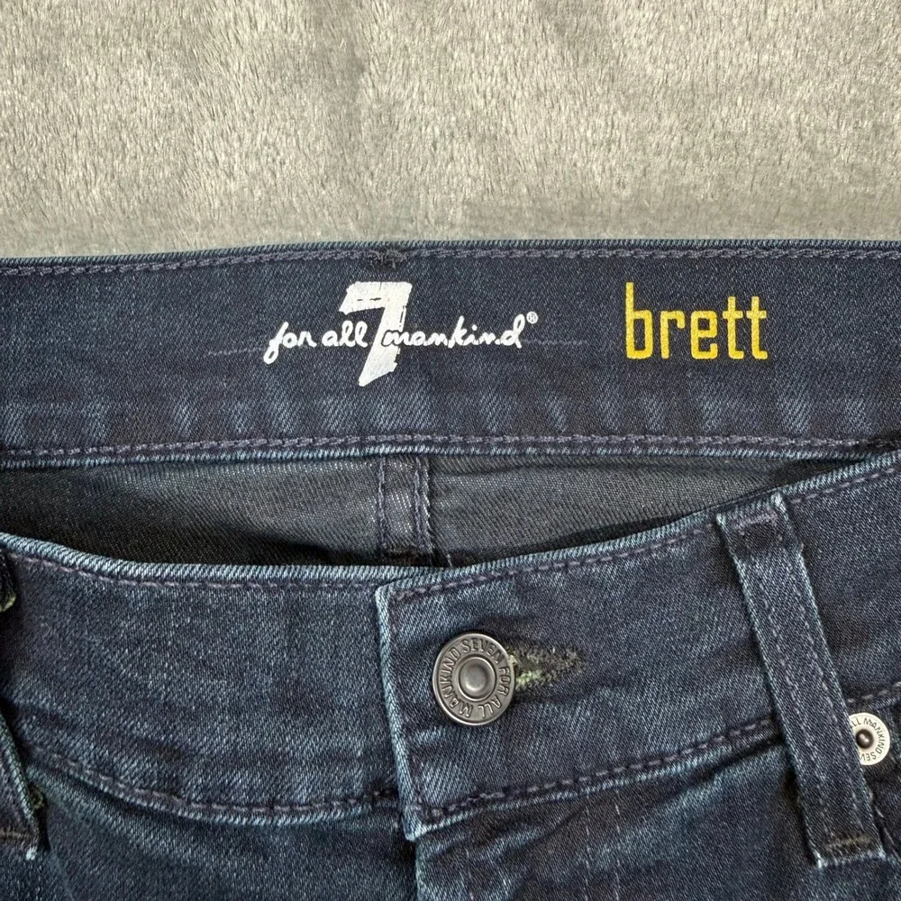 7 For All Mankind Brett Modern Bootcut Jeans Dark Wash Mens 31 Made in USA